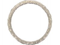 Art Deco Platinum & Diamond Eternity Ring with Engraved Sides