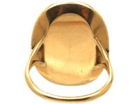 Georgian 15ct Gold, Turquoise Ring with Carved Classical Scene