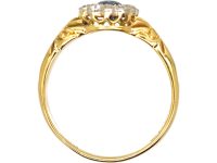 Victorian 18ct Gold, Sapphire & Diamond Oval Cluster Ring