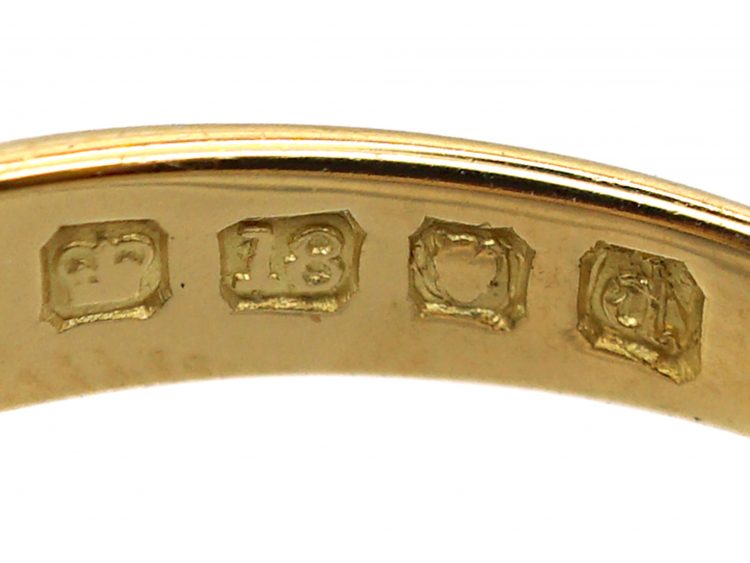 Victorian 18ct Gold, Sapphire & Diamond Oval Cluster Ring