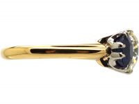 Early 20th Century 18ct Gold, Sapphire & Diamond Three Stone Ring
