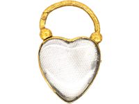 Georgian 18ct Gold & Blue Enamel Padlock with Pierced Motif