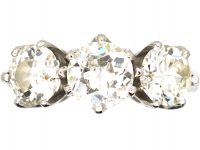 Early 20th Century Platinum Three Stone Diamond Ring