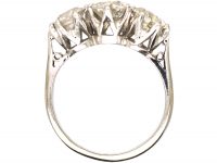 Early 20th Century Platinum Three Stone Diamond Ring