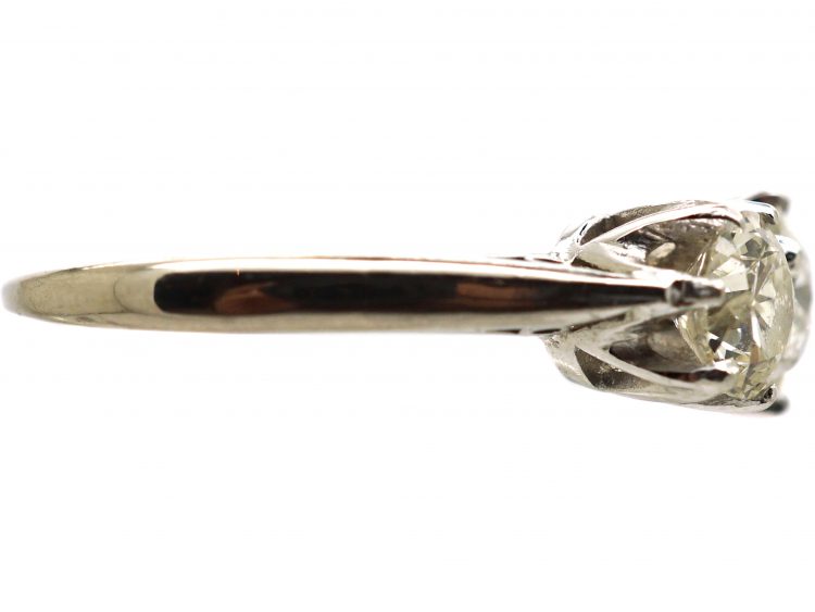 Early 20th Century Platinum Three Stone Diamond Ring