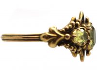 Regency 15ct Gold Ring set with Three Chrysolites