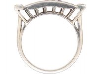 1950s 18ct White Gold Cocktail Ring set with Rubies & Diamonds
