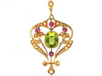 Edwardian 15ct Gold Suffragette Pendant