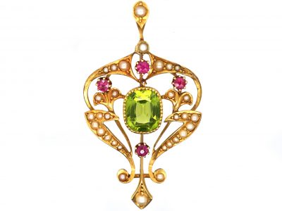 Edwardian 15ct Gold Suffragette Pendant