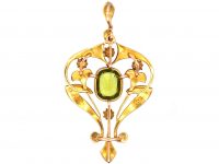 Edwardian 15ct Gold Suffragette Pendant