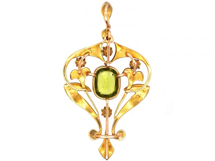Edwardian 15ct Gold Suffragette Pendant