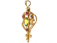 Edwardian 15ct Gold Suffragette Pendant