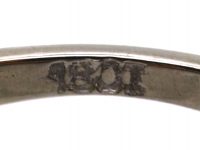 Art Deco 18ct White Gold & Platinum, Diamond Solitaire Ring with Diamond Set Shoulders