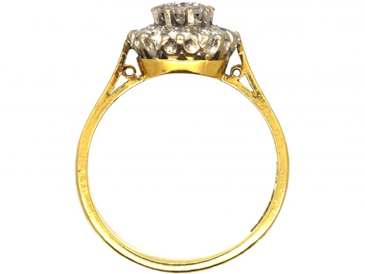 18ct Gold & Diamond Daisy Cluster Ring