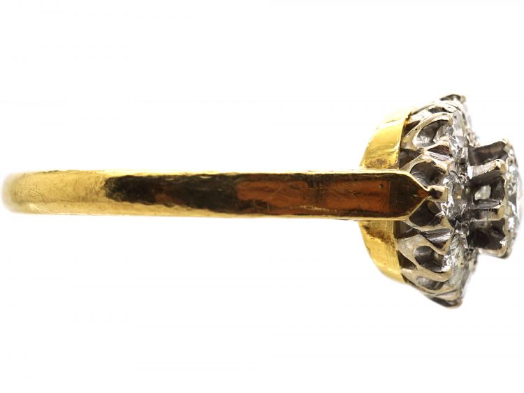 18ct Gold & Diamond Daisy Cluster Ring