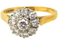 18ct Gold & Diamond Daisy Cluster Ring