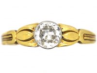 Art Deco 14ct Gold Ring set with a Diamond