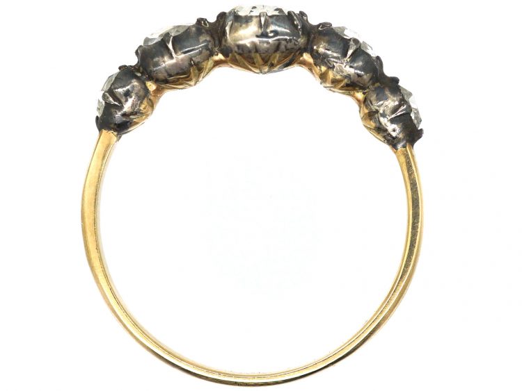 Georgian Five Stone Rose Diamond Ring