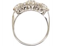 Early 20th Century White Gold, Three Stone Diamond Ring