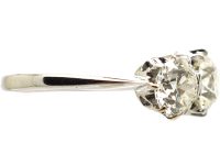 Early 20th Century White Gold, Three Stone Diamond Ring
