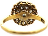 Edwardian 18ct Gold & Platinum Diamond Cluster Ring