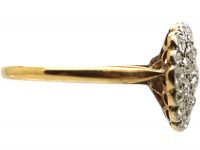 Edwardian 18ct Gold & Platinum Diamond Cluster Ring