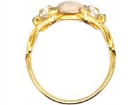 Victorian 18ct Gold, Opal & Diamond Ring