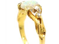 Victorian 18ct Gold, Opal & Diamond Ring