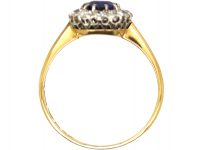 Swedish Early 20th Century 18ct Gold, Sapphire & Diamond Cluster Ring