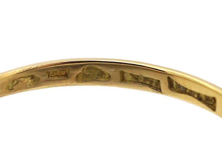 Swedish Early 20th Century 18ct Gold, Sapphire & Diamond Cluster Ring