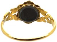 Regency 15ct Gold Turquoise & Rose Diamond Forget Me Not Cluster Ring