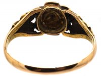 Early 19th Century 15ct Gold, Turquoise & Natural Split Pearls Cluster Ring