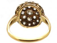 Victorian 18ct Gold Large Diamond Cluster Ring