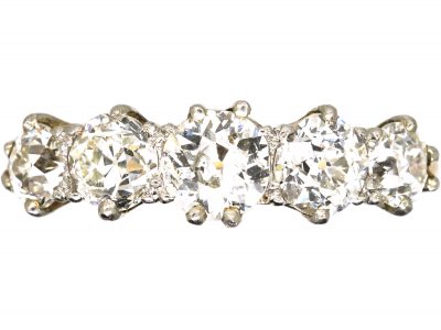 Edwardian 18ct Gold & Diamond Five Stone Ring