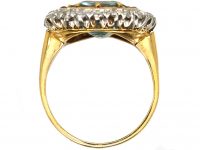 Early 20th Century 14ct Gold & Platinum, Aquamarine Ruby & Diamond Ring
