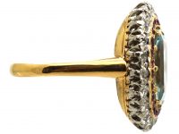 Early 20th Century 14ct Gold & Platinum, Aquamarine Ruby & Diamond Ring
