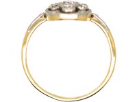 Early 20th Century 18ct Gold & Platinum, Oval Cluster Ring set with Diamonds