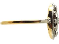 Early 20th Century 18ct Gold & Platinum, Oval Cluster Ring set with Diamonds