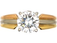 18ct Gold Trinity Solitaire Ring set with a 1.30 Carat Diamond by Cartier