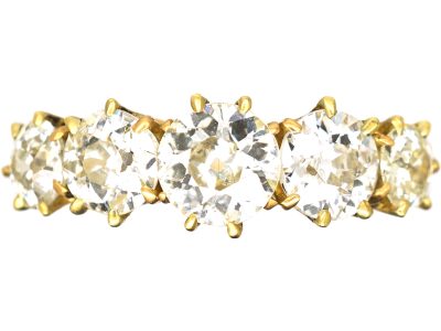 Edwardian 18ct Gold, Five Stone Diamond Ring