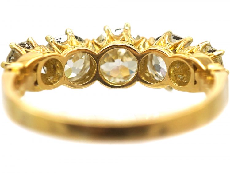 Edwardian 18ct Gold, Five Stone Diamond Ring