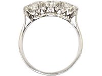 Mid 20th Century Platinum, Three Stone Diamond Ring