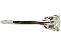 Mid 20th Century Platinum, Three Stone Diamond Ring