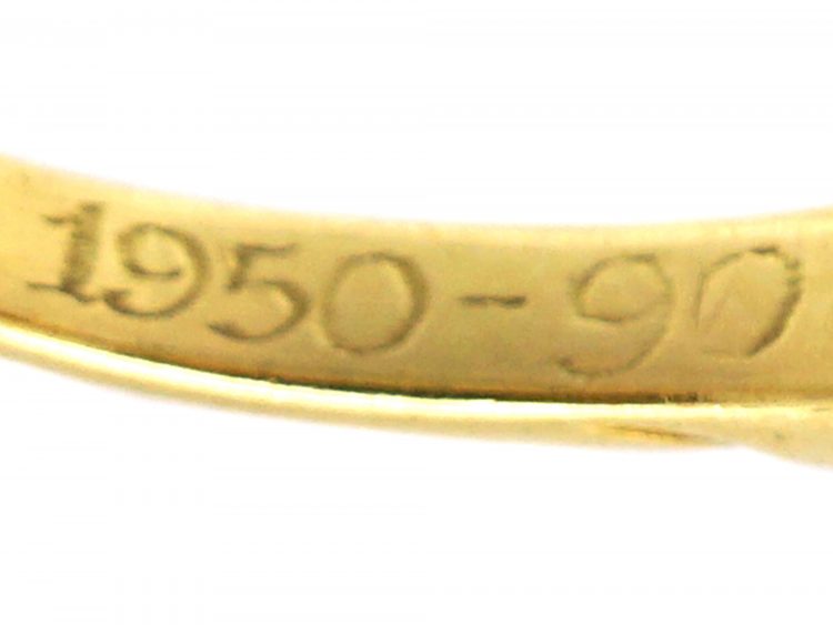 Victorian 18ct Gold Five Stone Ruby Ring with Diamond Points
