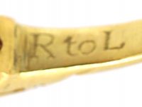 Victorian 18ct Gold Five Stone Ruby Ring with Diamond Points