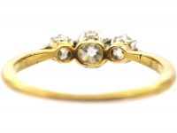 Edwardian 18ct Gold & Platinum, Three Stone Diamond Ring