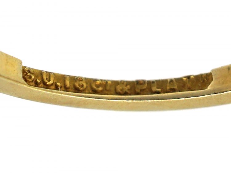 Edwardian 18ct Gold & Platinum, Three Stone Diamond Ring