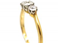 Edwardian 18ct Gold & Platinum, Three Stone Diamond Ring