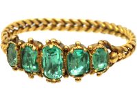 Regency 15ct Gold, Five Stone Emerald Ring
