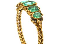 Regency 15ct Gold, Five Stone Emerald Ring